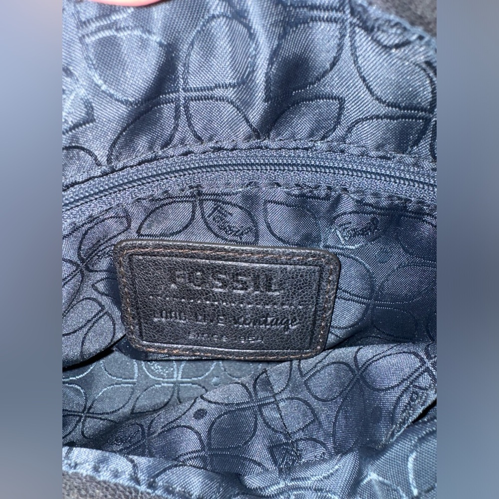 VTG! Fossil Foldover Shoulder Bag with Gold Accents - Picture 11 of 16